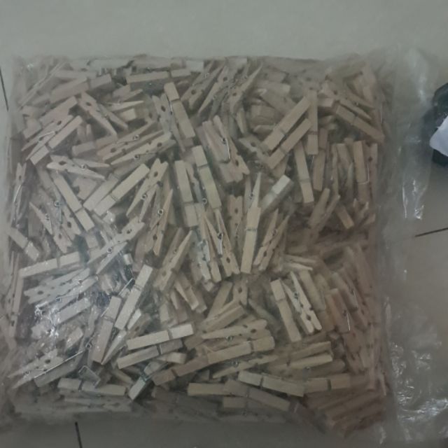 Kẹp gỗ mộc/màu 3,5 4,5 5,5cm