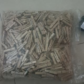 Kẹp gỗ mộc/màu 3,5 4,5 5,5cm