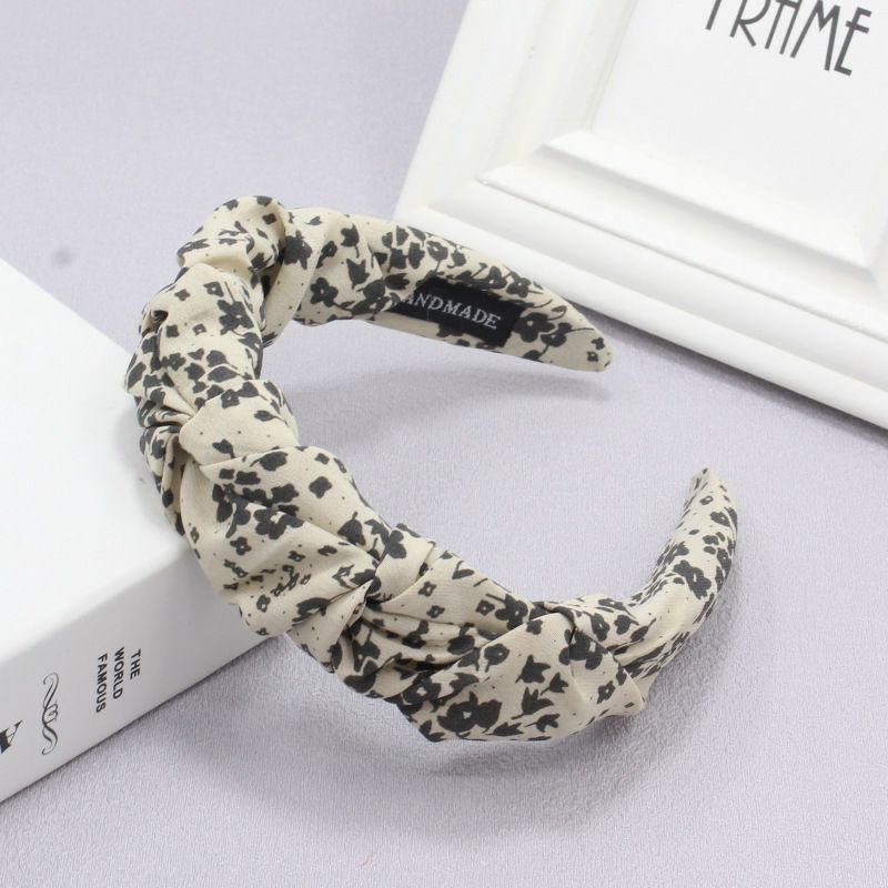 Băng đô cài tóc hoạ tiết hoa thanh lịch