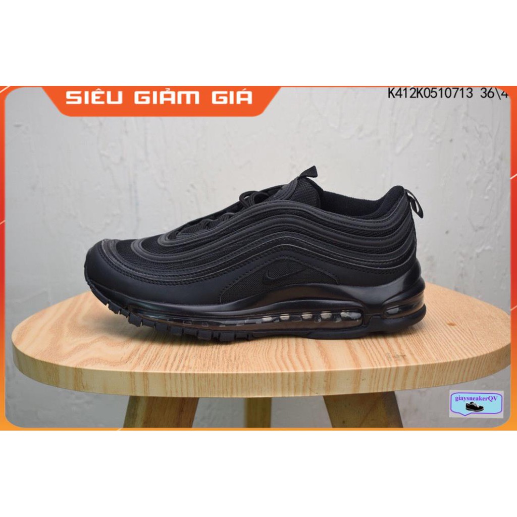 (FREESHIP+HỘP) Giày thể thao sneaker  AIR MAX 97 full đen siêu đẹp cho cả nam và nữ siêu đẹp