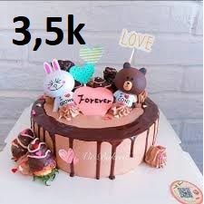 Gấu thỏ trang trí bánh kem