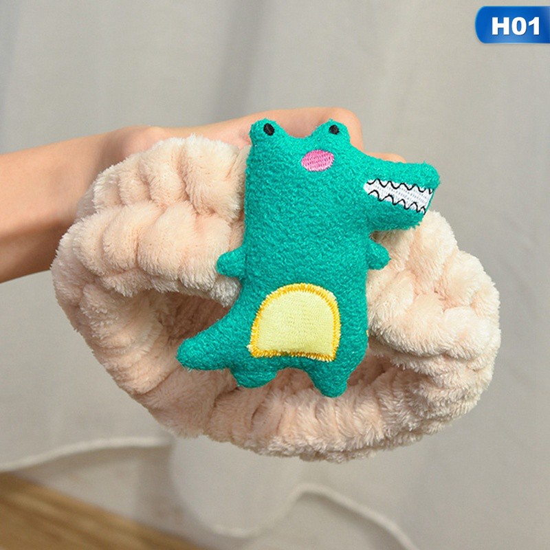 flowersqueen Băng Đô Trang Điểm Hình Động Vật Hoạt Hình Dễ Thương Cho Nữ