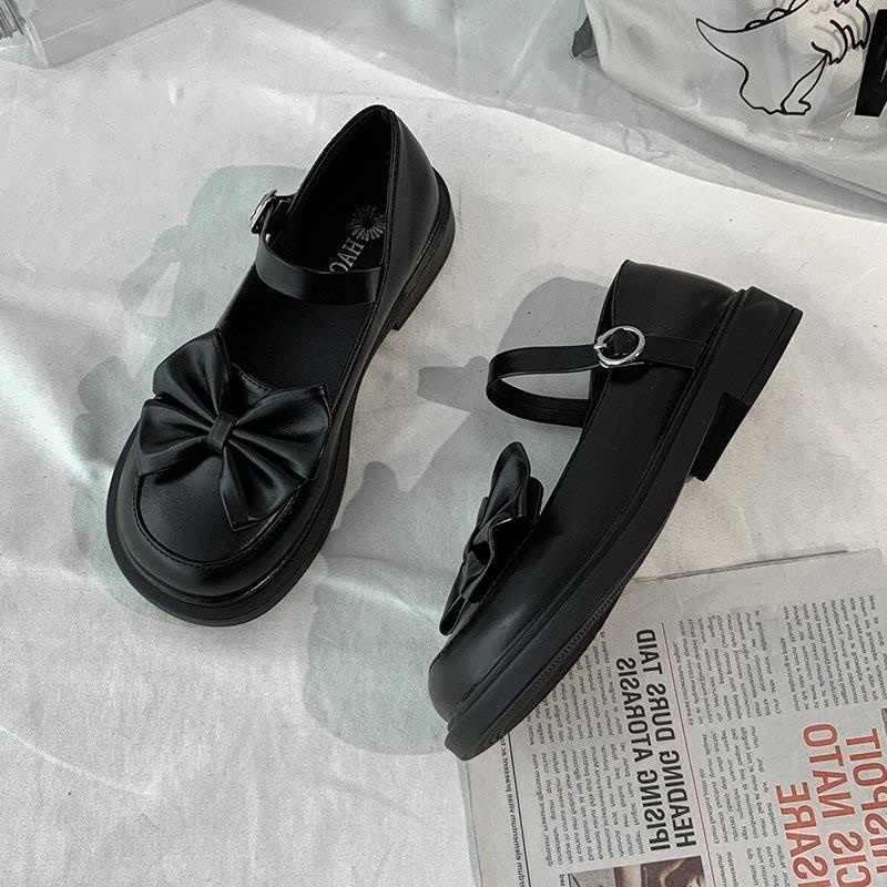 Giày Búp Bê Da Mềm Phong Cách Lolita Nhật Bản Xinh Xắn