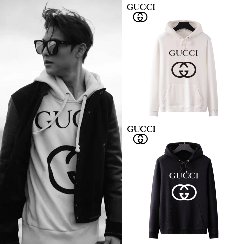 Áo hoodie chất cotton in họa tiết Gucci trẻ trung cho cặp đôi #506