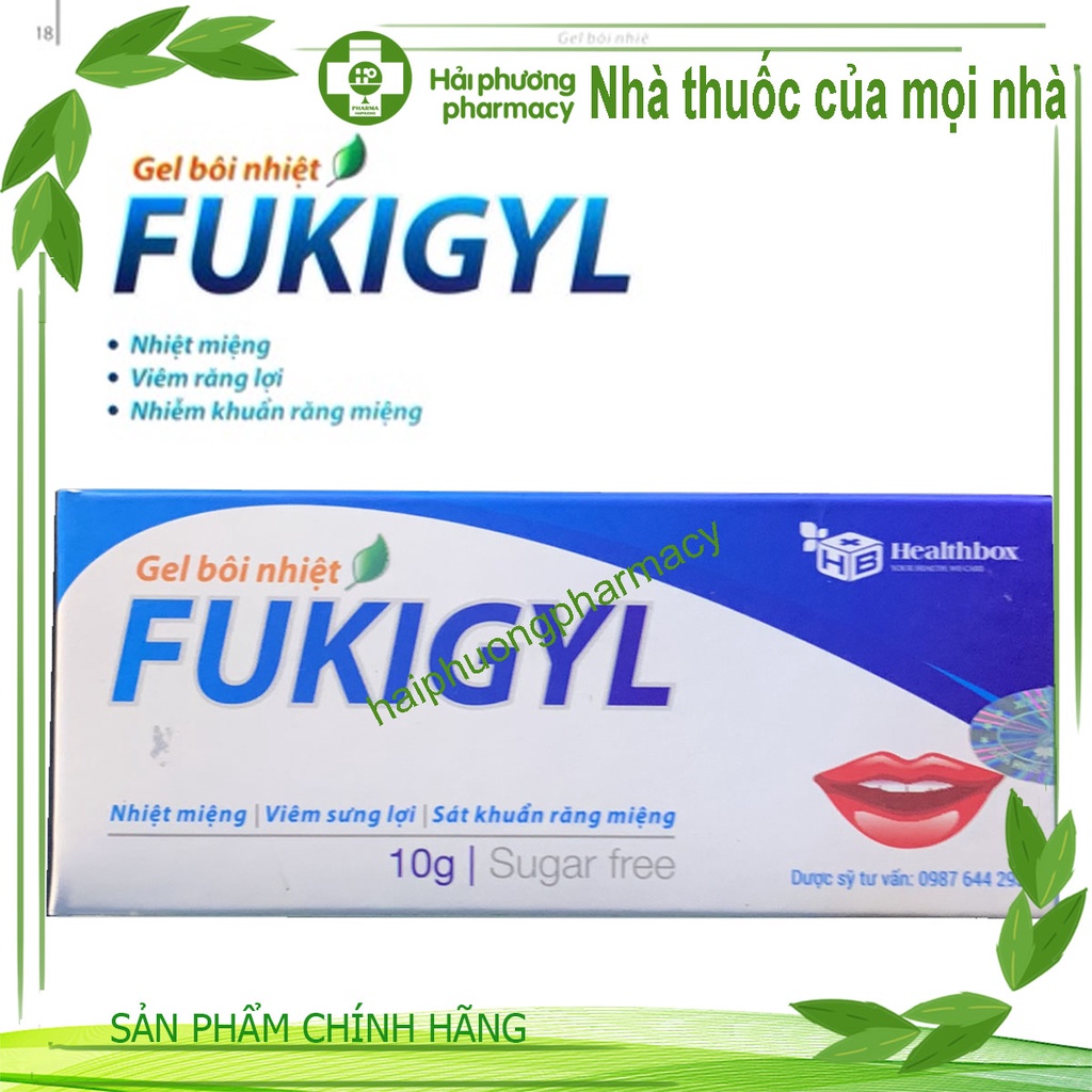 Gel bôi nhiệt miệng, viêm sưng lợi, sát khuẩn răng miệng Fukigyl tuýp 10g
