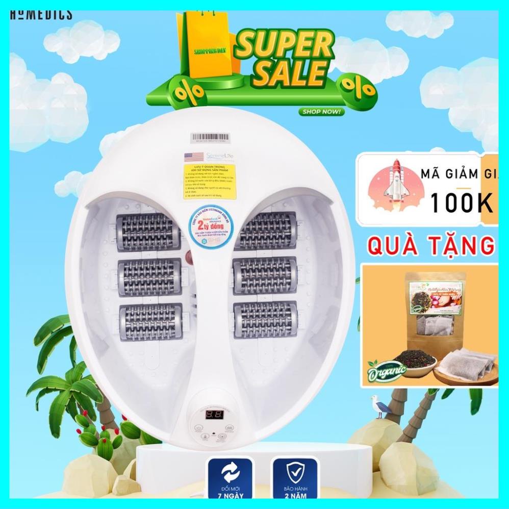Bồn Ngâm chân, Máy ngâm chân SereneLife SL17 Nhập Khẩu Hoa Kỳ Sục bọt khí, rung massage tự động.
