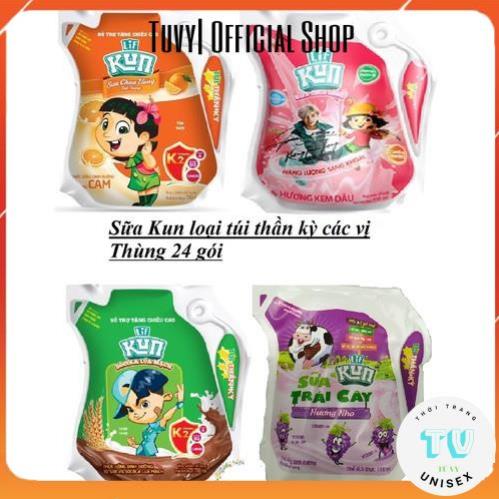 Sữa chua uống TUVYSHOP Sữa Kun Túi Sôcôla Lúa Mạch,nho,dâu 1Túi x 110ml