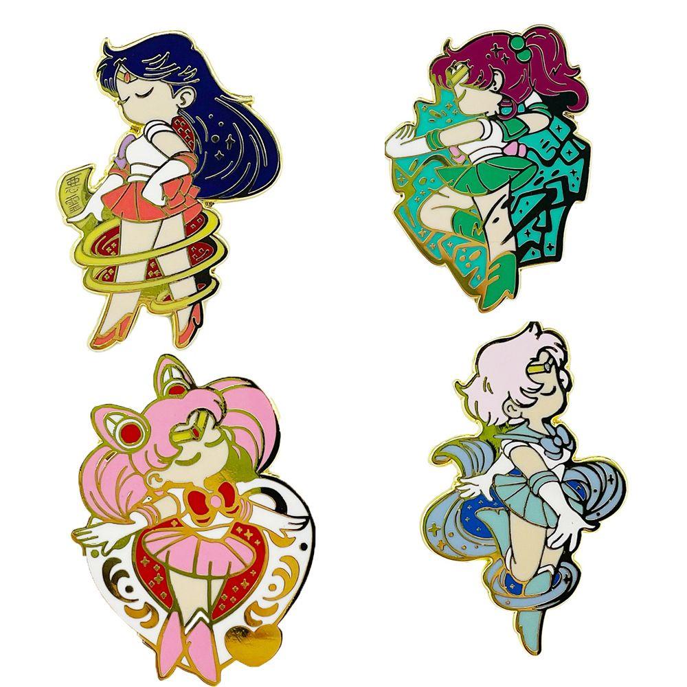 Huy Hiệu Cài Áo Hình Mặt Trăng Hoạt Hình VANES1 Phong Cách Nhật Bản Dễ Thương