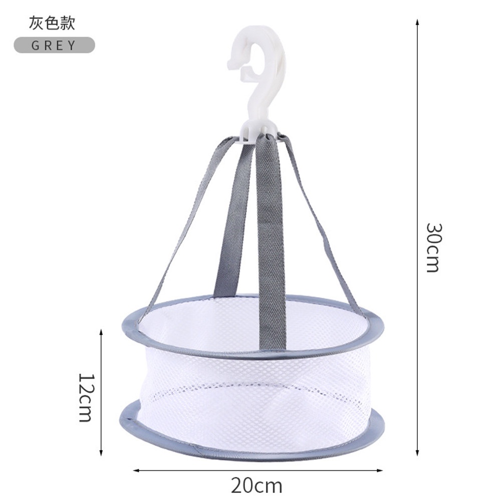 Túi lưới phơi khô cọ trang điểm mút hình trứng mini màu xám