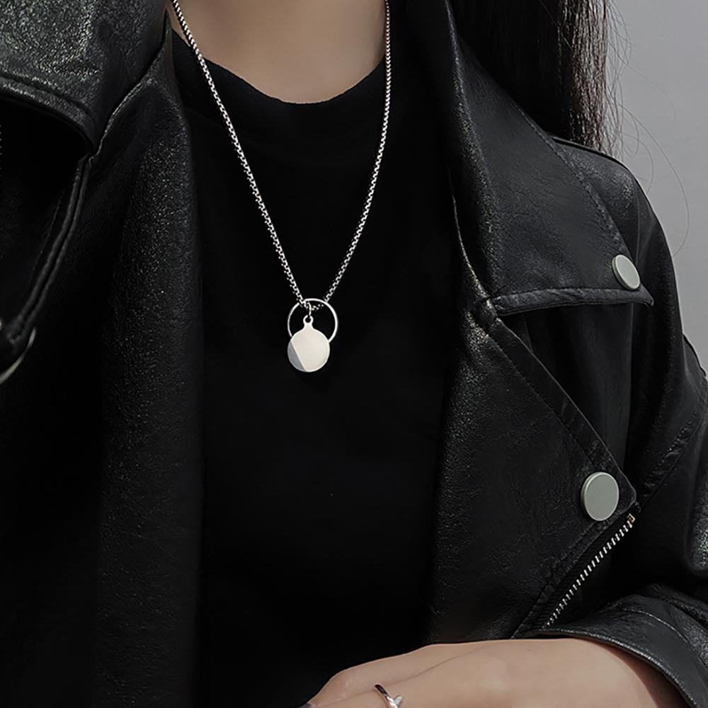 MXGOODS Vòng cổ Mặt Hình Đĩa Thời Trang Cho Nam Và Nữ