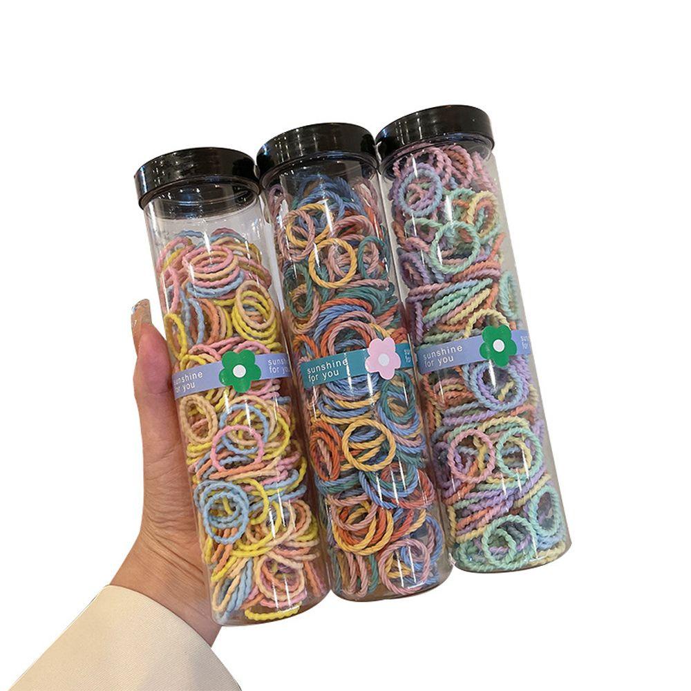 Hộp 300 Dây Buộc Tóc Cao Su Co Giãn Kiểu Pháp Dễ Thương Cho Bé Gái VANES1