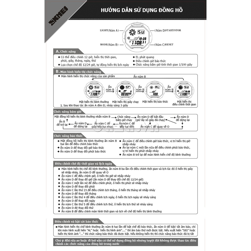 Đồng hồ trẻ em thể thao Skmei 0998 điện tử dây cao su
