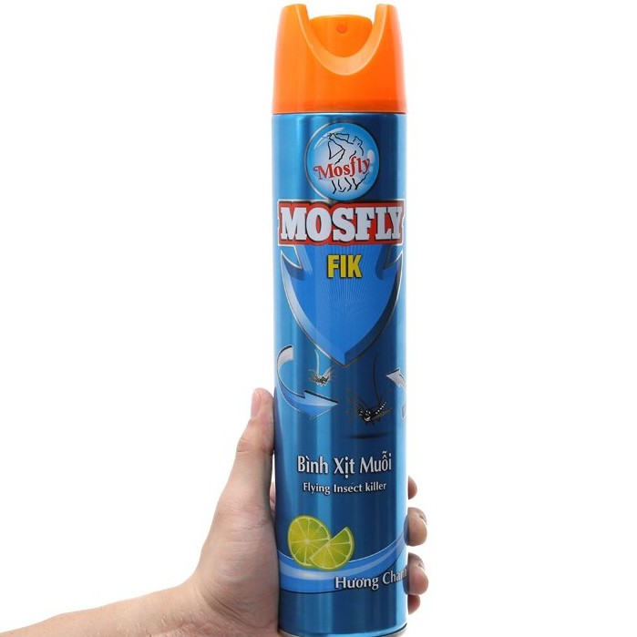 BÌNH XỊT MUỖI MOSFLY 600ML -FIK -HƯƠNG CHANH