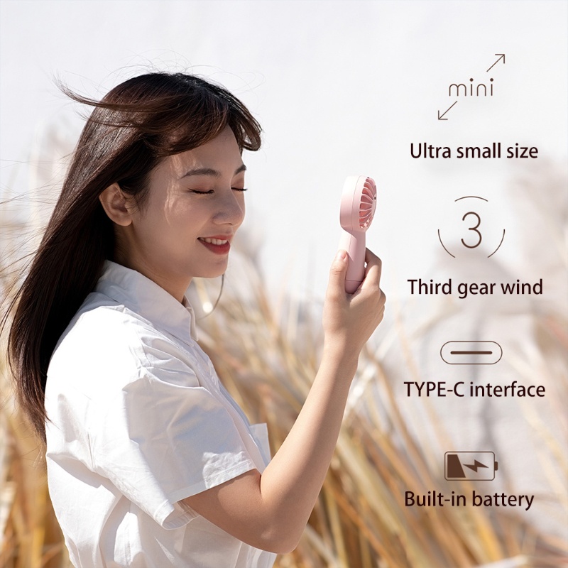 Quạt Mini Cầm Tay Sạc USB 1500mAh Tiện Dụng