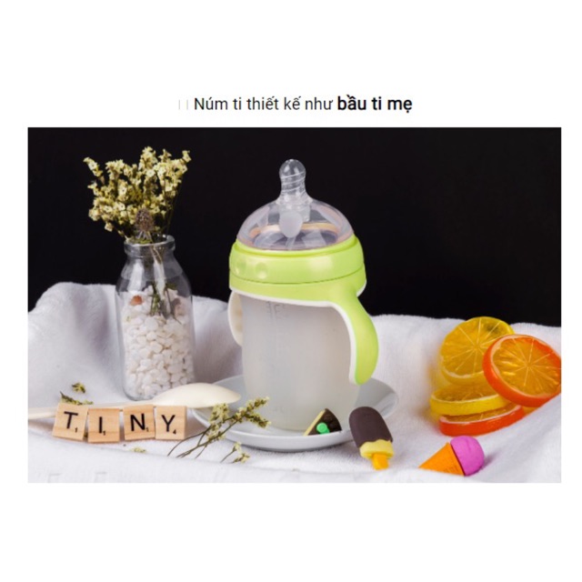 Bình sữa silicon cao cấp 250ml - Nhật Bản