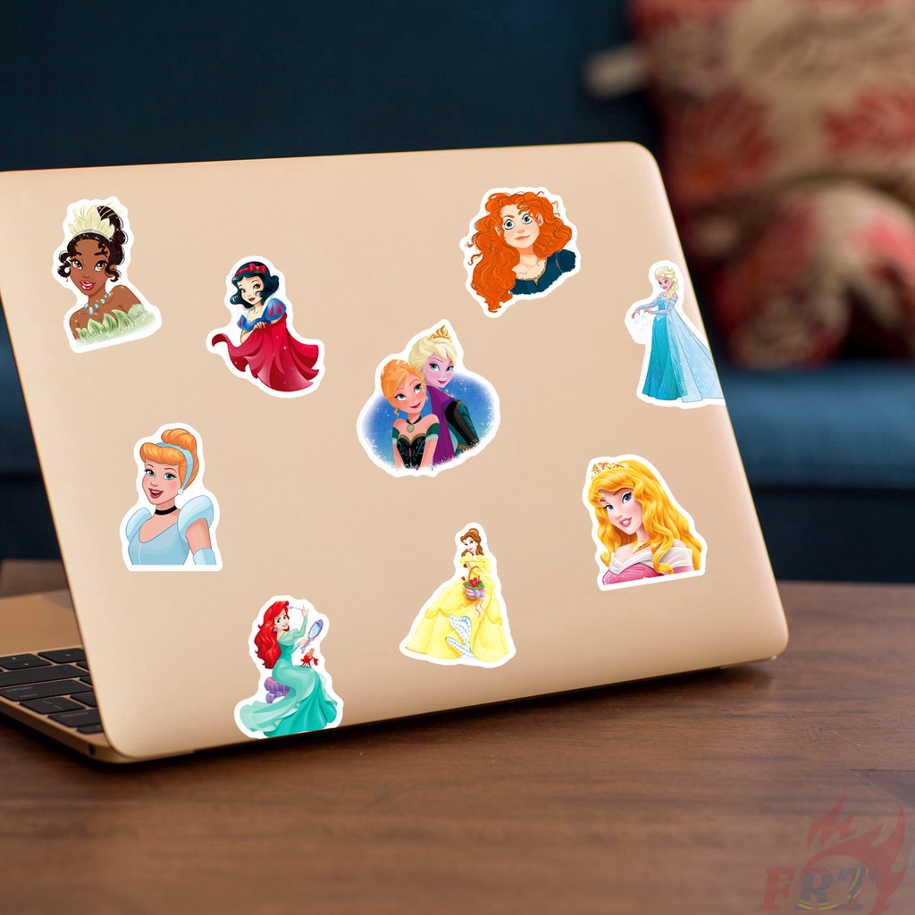❉ Hình Dán Công Chúa Disney Series 01 ❉ Bộ 50 Sticker Dán Ván Trượt Thời Trang