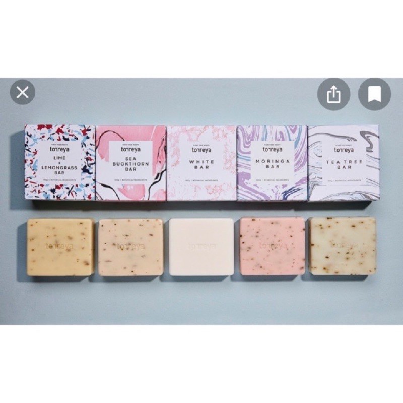 Xà phòng hữu cơ organic tắm và rửa mặt 2in1 Torreya Moringa Bar (Hàn Quốc)