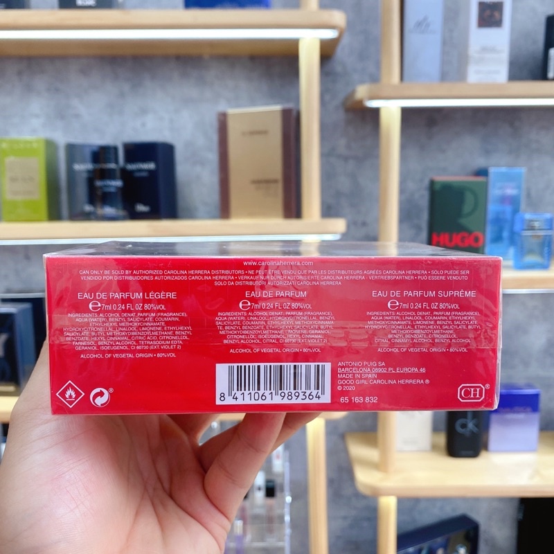 SET NƯỚC HOA GOOD GIRL CAROLINA HERRERA EDP 3chai * 7ML