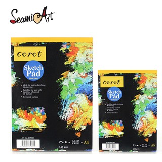 Bộ 25 Tờ Giấy Vẽ SeamiArt 140gsm Phong Cách Vintage Độc Đáo