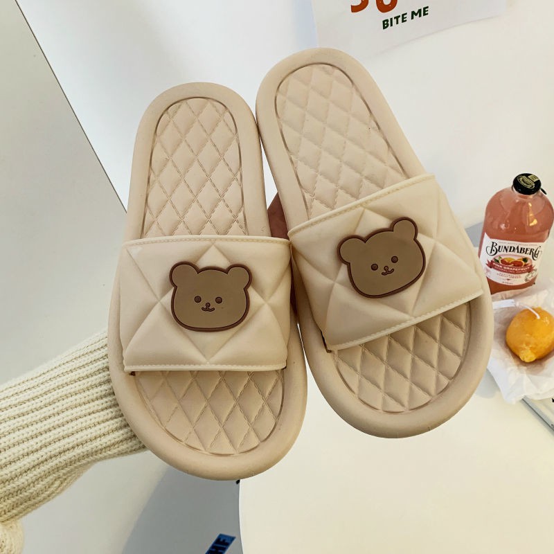 Dép gấu ulzang đế trần chỉ 2 màu cute Minn Shoes (D55)