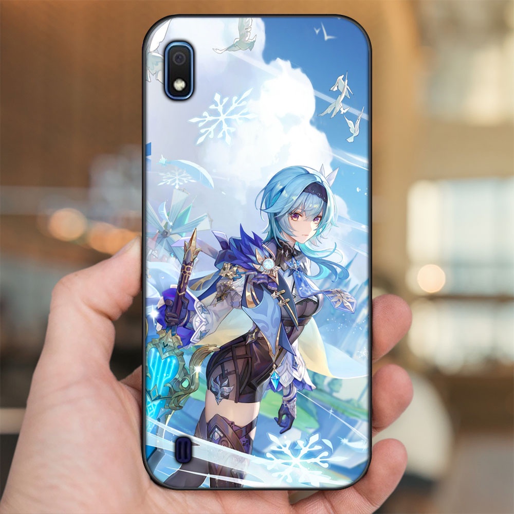 Ốp lưng Samsung A10 viền đen in hình Eula Genshin Impact