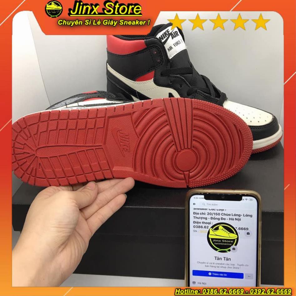 Giày thể thao sneaker JD hàng siêu câp đỏ đen cao cổ hight full size nam nữ da bò đôt không cháy | BigBuy360 - bigbuy360.vn
