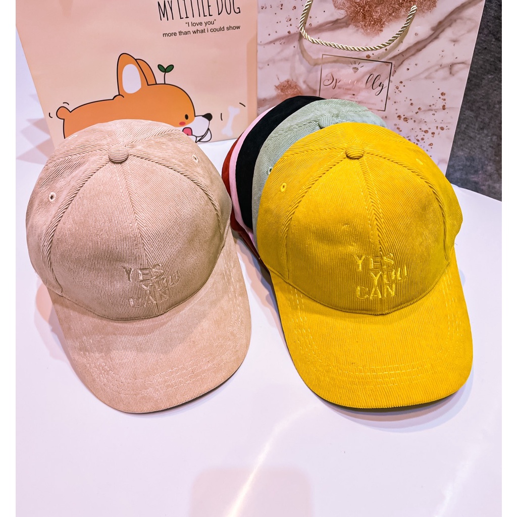 Mũ Nón Lưỡi Trai UNISEX YES YOU CAN 347 Phong Cách Ulzzang Cực Hot - Hata24h