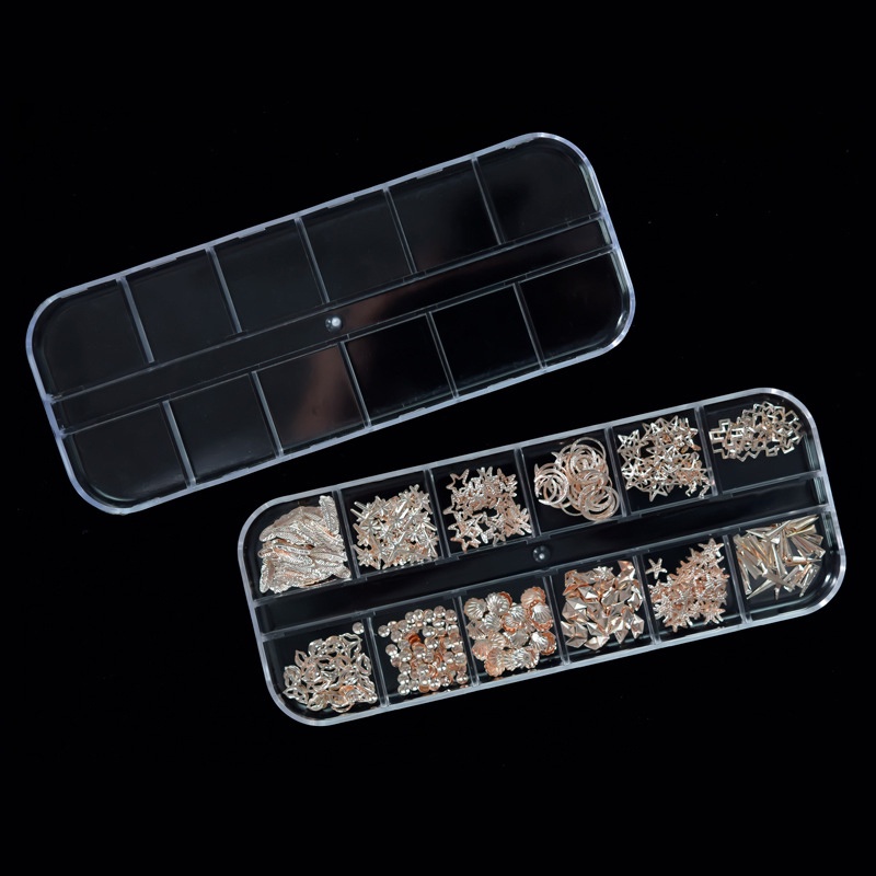 Hộp Nhựa Trong Suốt 12 Ngăn Đựng Trang Sức