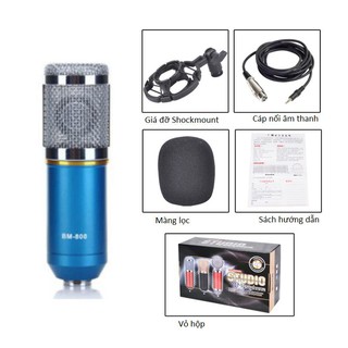 Micro Thu Âm Bm800 Màu Xanh