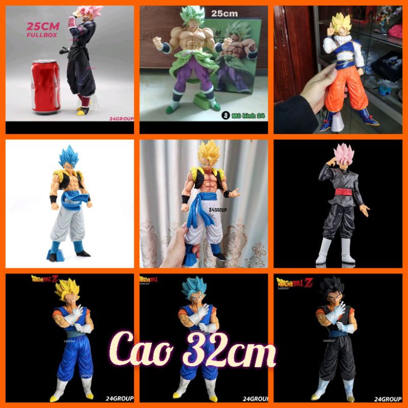 Mô hình Super Dragon Ball Z nhân vật Songoku Vegeta Vegito Black Goku Gogeta tóc xanh vàng Songoku Yayat Broly