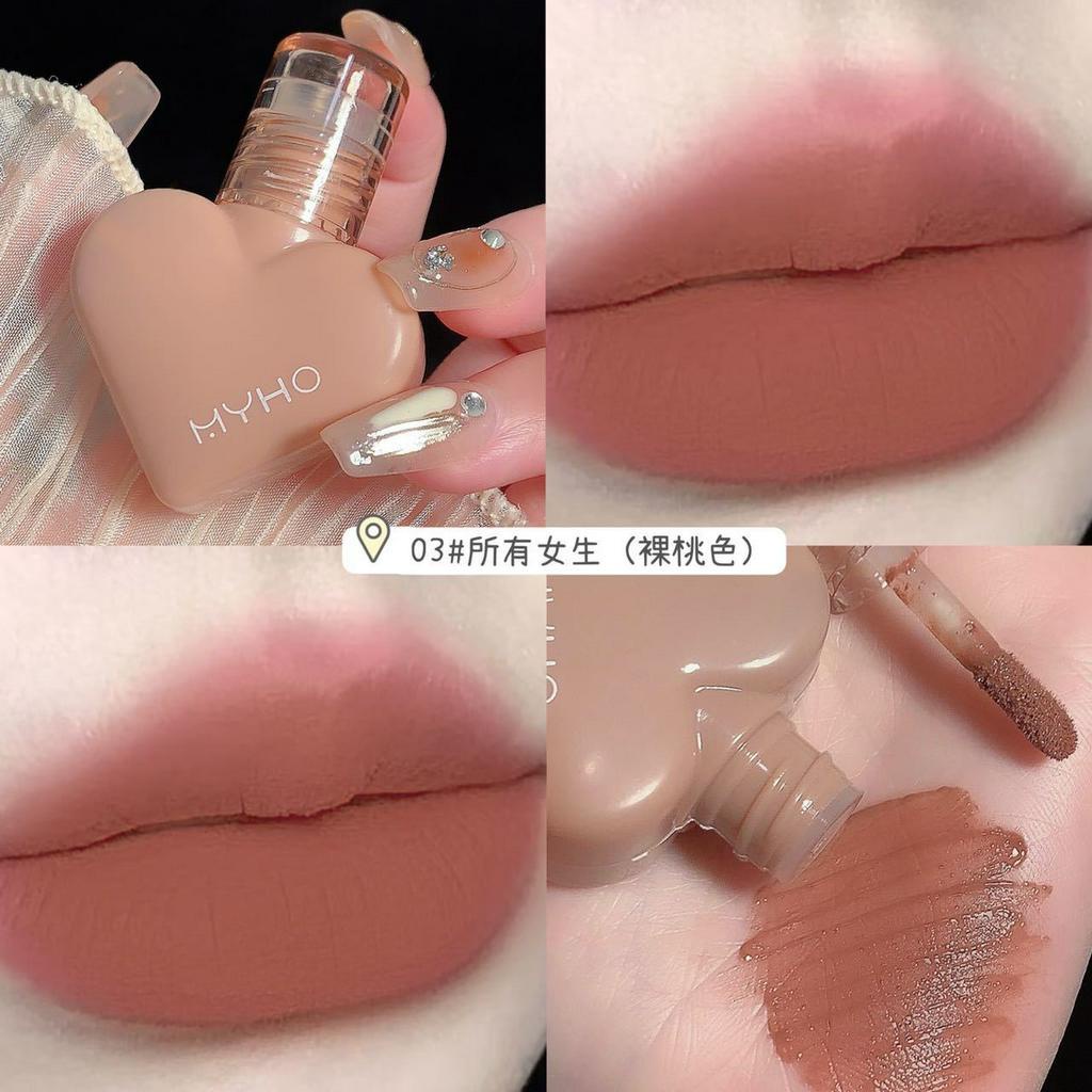 [Hàng mới về] Son Môi MYHO Love Mousse 5 Màu Nhung Lì Tông Nude Sắc Tố Cao