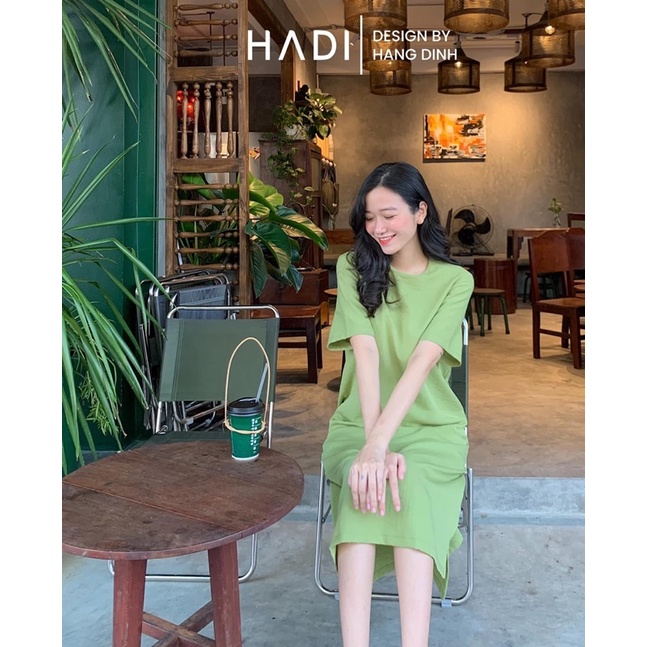 Đầm suông rộng đơn giản vải đũi linen - Nil