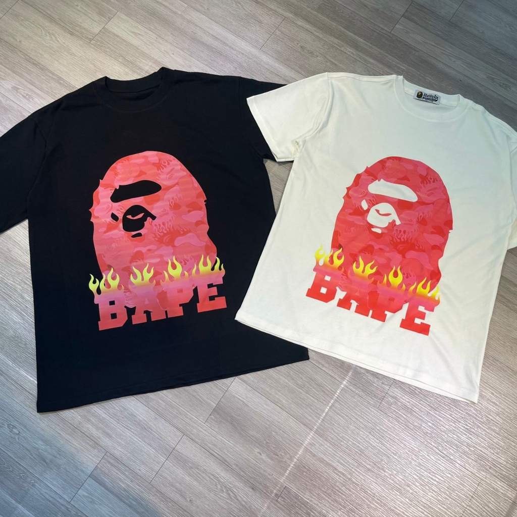 [Best Quality]Áo Thun Bape, Áo Thun Cộc Tay In Hình Bape Nam Và Nữ Hàng Cao Cấp 100% Cotton Full Tag,Túi Bọc Bape