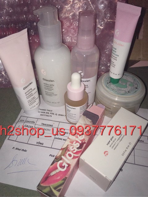 Gom order set dưỡng da Glossier