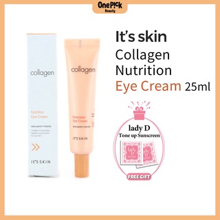 [Hàng mới về] Kem dưỡng da mắt tinh chất collagen giúp xóa quầng thâm giảm bọng mắt tăng độ đàn hồi và săn chắc da 25ml [IT'S SKIN Collagen Nutrition Eye Cream 25ml]