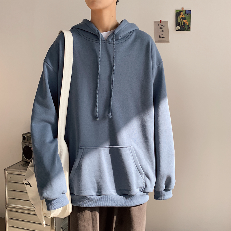 Áo hoodie dáng rộng dài tay in họa tiết hoa cúc thời trang Nhật Bản cỡ M-5XL cho nam