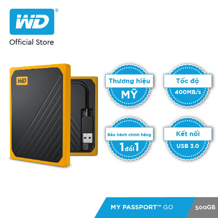 Ổ cứng WD My Passport Go 500GB | BigBuy360 - bigbuy360.vn