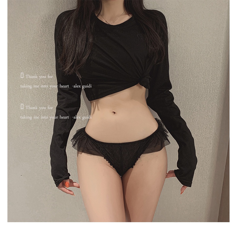 Quần Lót Ren Lưng Thấp Thoáng Khí Quyến Rũ Cho Nữ