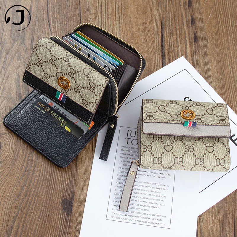 KAITIFEI Ví ngắn mini cầm tay đẹp da gập cao cấp hợp thời trang trẻ trung cho nữ