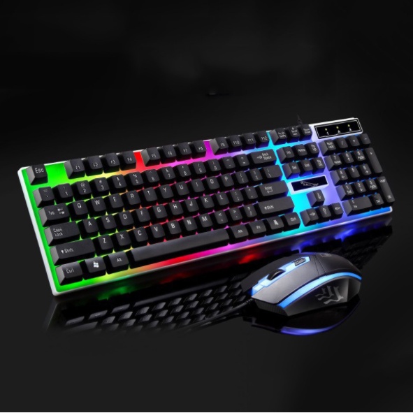 Bàn phím chuột máy tính Led RGB Coputa bàn phím giả cơ bàn phím chuột gaming có dây G21