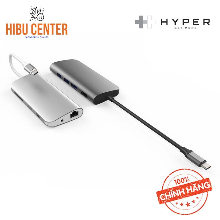 [Cho Macbook] Hub USB-C HYPERDRIVE Power 9-IN-1 HD30 - Follow HIBUCENTER Giảm 5%