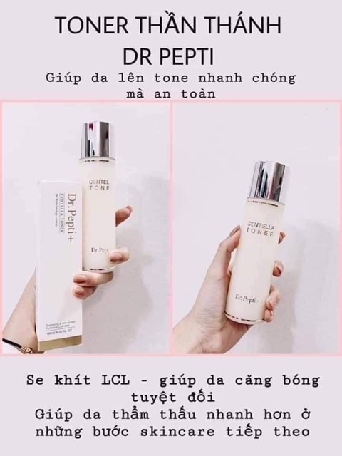 (Hidden tag Check) Toner Căng Bóng Dr.Pepti Centella Toner ,Nước hoa hồng