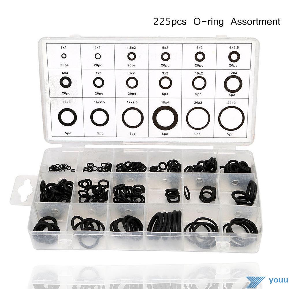 Bộ 225 vòng cao su chữ O đủ kích cỡ chuyên dụng chất lượng cao