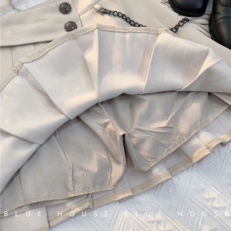 Chân Váy Xếp Ly 2 Màu Kèm Dây Xích Cá Tính Cao Cấp Freeship,Chân Váy Xòe Ngắn Lưng Cao Xu Hướng Thời Trang Của Châu Á | BigBuy360 - bigbuy360.vn