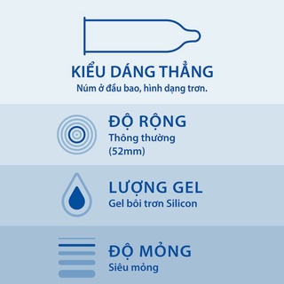 Bao Durex INVISIBLE Extra Thin Extra Sensitive CHÍNH HÃNG