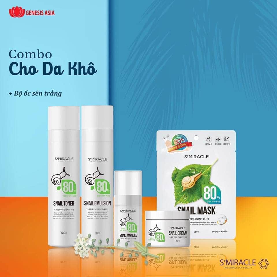 Nước hoa hồng có chứa 80% dịch lọc Ốc Sên S+ Miracle Snail Toner 125ml