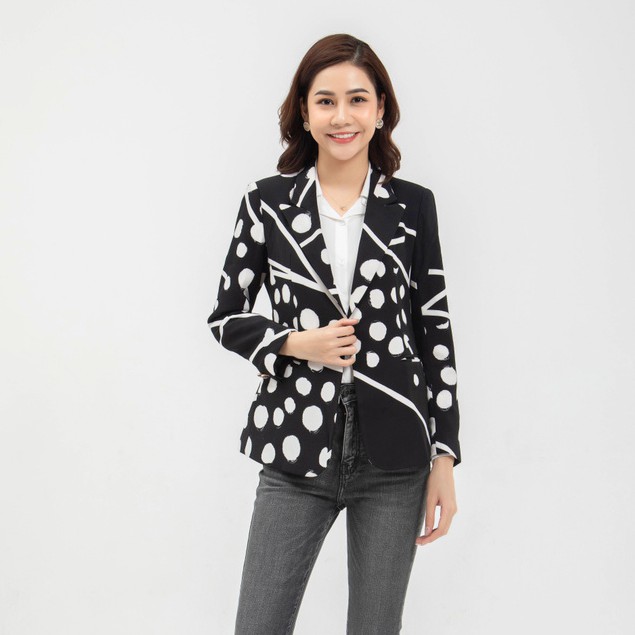 [Mã FAMALLT5 giảm 15% đơn 150k] Áo vest đen họa tiết Elise | BigBuy360 - bigbuy360.vn