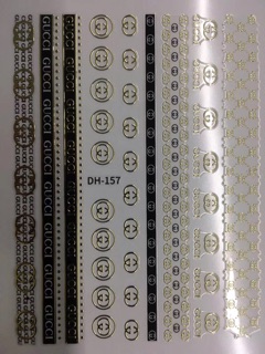 Sticker thương hiệu lv dán móng 3d
