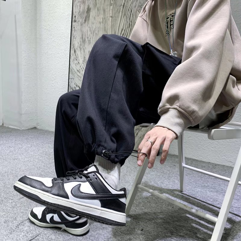 Quần ống rộng nam Có Túi Màu Trơn Đơn Giản Thời Trang Cho bigsize fashion quần jogger nam unisex simple quần tây đen