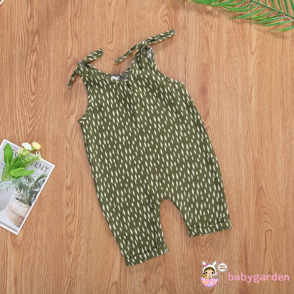 Jumpsuit Hai Dây In Hoa Cho Bé Gái